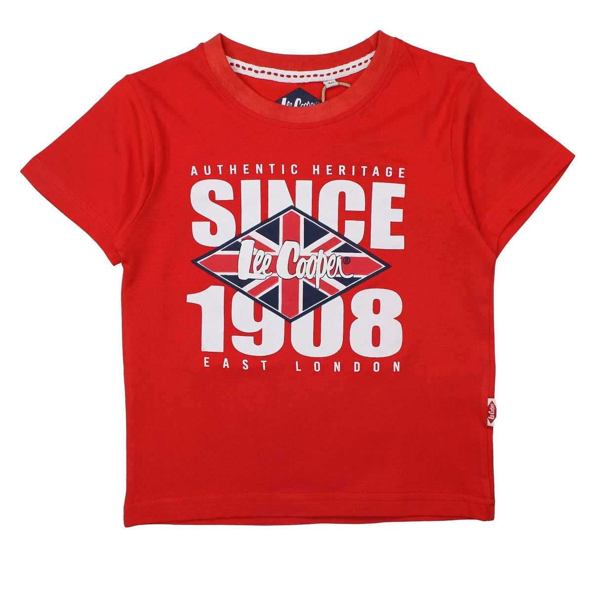 T-Shirt Lee Cooper - 6A Garçon - Enfant - Rouge - 100 % Coton - 150 GSM - TrendyFlair