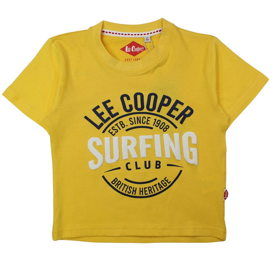 T-Shirt Lee Cooper - 6A Garçon - Enfant - Jaune - 100 % Coton - 150 GSM - TrendyFlair