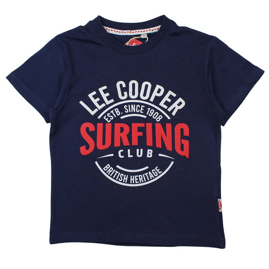 T-Shirt Lee Cooper - 6A Garçon - Enfant - Marine - 100 % Coton - 150 GSM - TrendyFlair