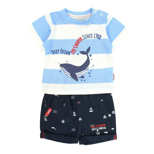 Ensemble bebe Lee Cooper - 3M Bébé Garçon - Enfant - Bleu - 100 % Coton - TrendyFlair