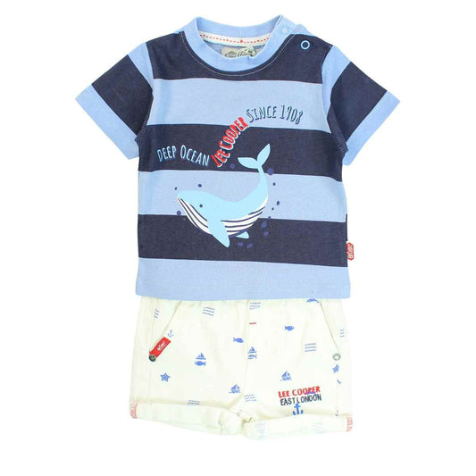 Ensemble bebe Lee Cooper - 6M Bébé Garçon - Enfant - Marine - 100 % Coton - TrendyFlair