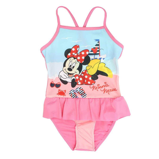 Maillot de bain Minnie - 3/4A Fille - Enfant - Rose - 85 % Polyester - 15 % Élasthanne - TrendyFlair