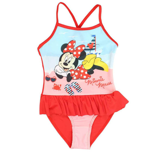Maillot de bain Minnie - 3/4A Fille - Enfant - Rouge - 85 % Polyester - 15 % Élasthanne - TrendyFlair