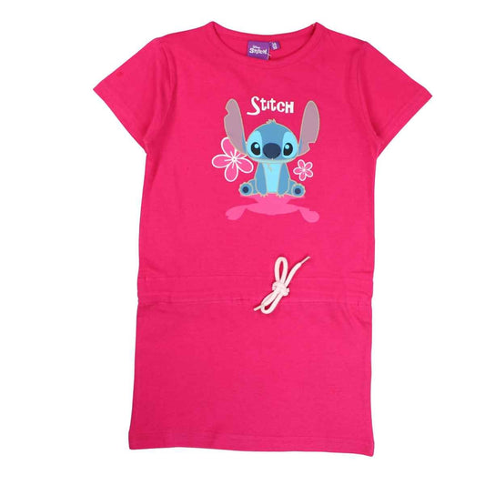 Robe Lilo Stitch - 4A Fille - Enfant - Fushia - 100 % Coton - TrendyFlair