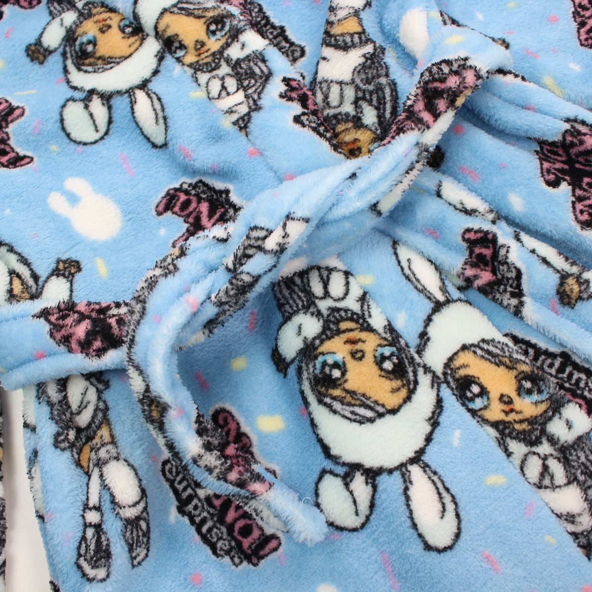 Peignoir Nana - 3/4A Fille - Enfant - Bleu - 100 % Polyester, 240 GSM, CORAL FLEECE - TrendyFlair