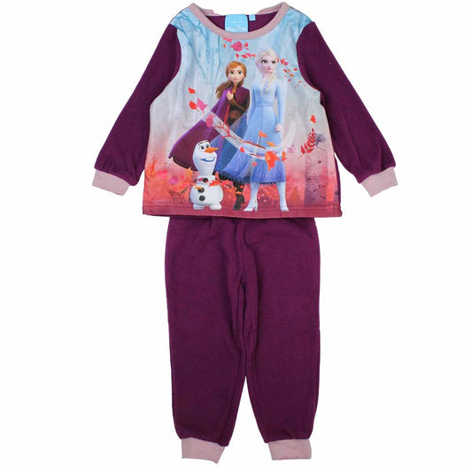 Pyjama polaire La Reine des Neiges - 3A Fille - Enfant - Violet - 100 % Polyester - polaire - TrendyFlair