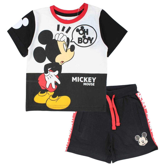 Ensemble Mickey - 2A Garçon - Enfant - Blanc - 100 % Coton - 160 gsm - TrendyFlair