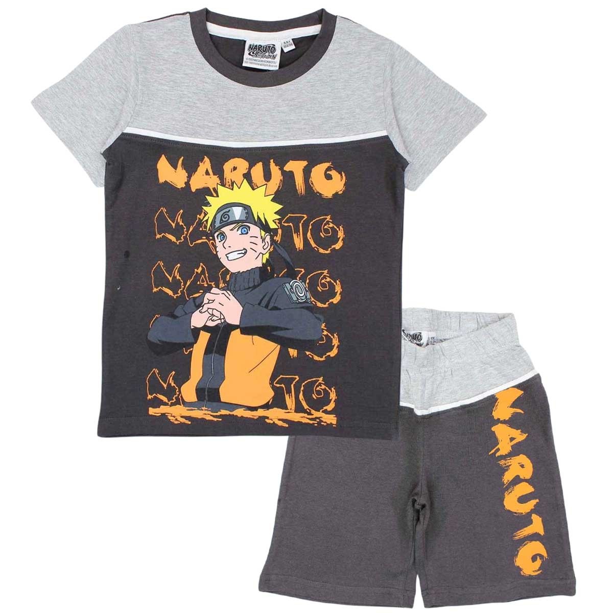 Ensemble Naruto - 7/8A Garçon - Enfant - Gris - 93 % Coton - 7 % Polyester - TrendyFlair