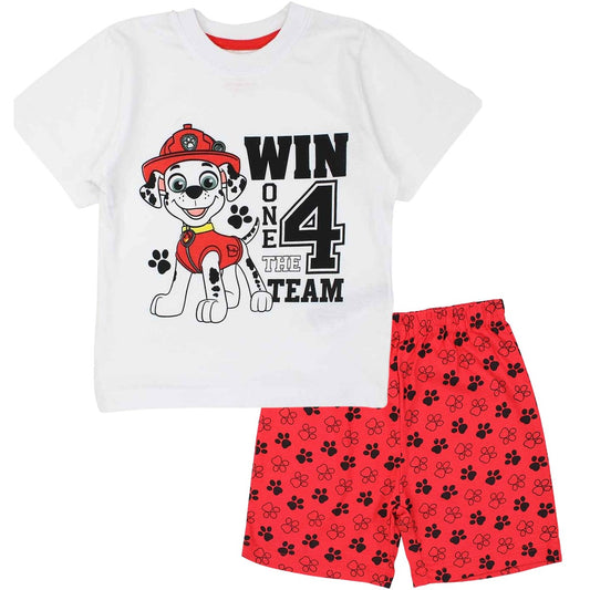 Ensemble Paw Patrol - 2A Garçon - Enfant - Blanc - 100 % Coton - TrendyFlair