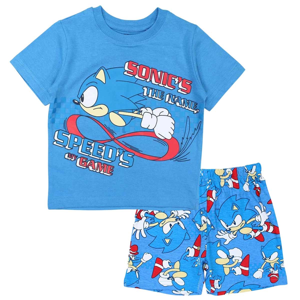 Ensemble Sonic - 2A Garçon - Enfant - Bleu - 100 % Coton - TrendyFlair