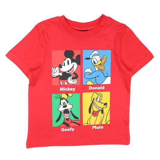 T-Shirt Mickey - 5A Garçon - Enfant - Rouge - 100 % Coton - TrendyFlair