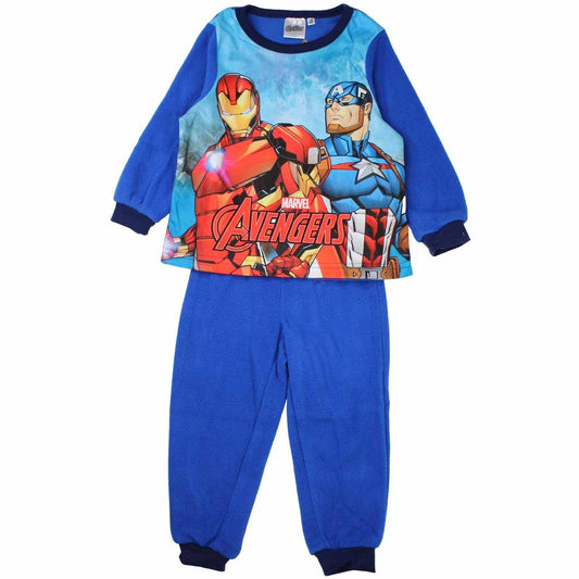 Pyjama polaire Avengers - 3A Garçon - Enfant - Bleu - 100 % Polyester - polaire - TrendyFlair