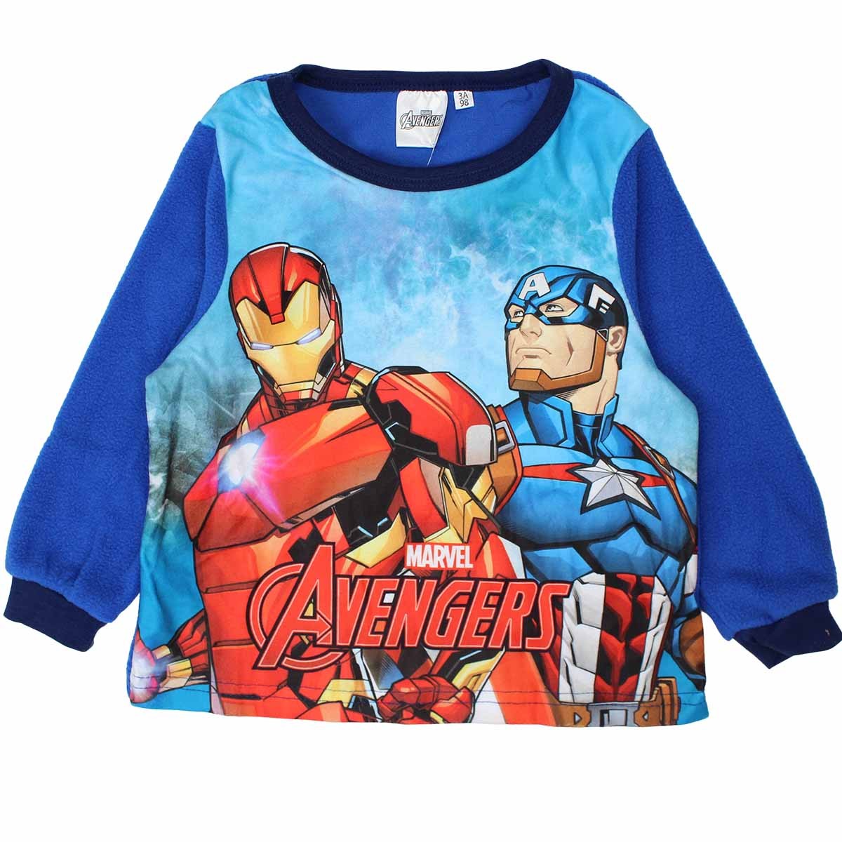 Pyjama polaire Avengers - 3A Garçon - Enfant - Bleu - 100 % Polyester - polaire - TrendyFlair