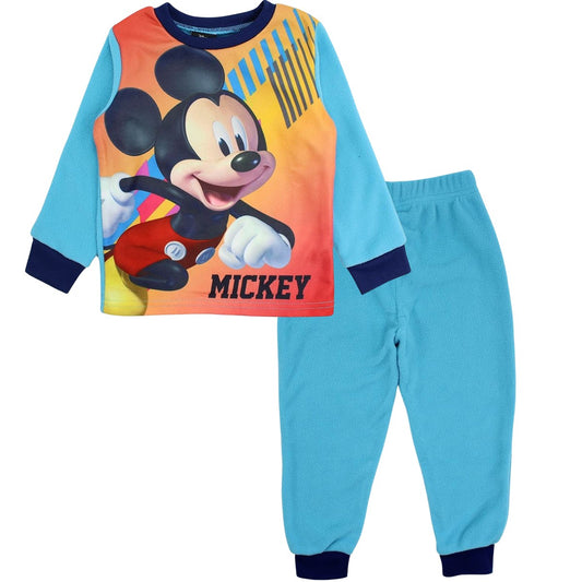 Pyjama polaire Mickey - 3A Garçon - Enfant - Bleu - 100 % Polyester - 190 gsm polar fleece - TrendyFlair