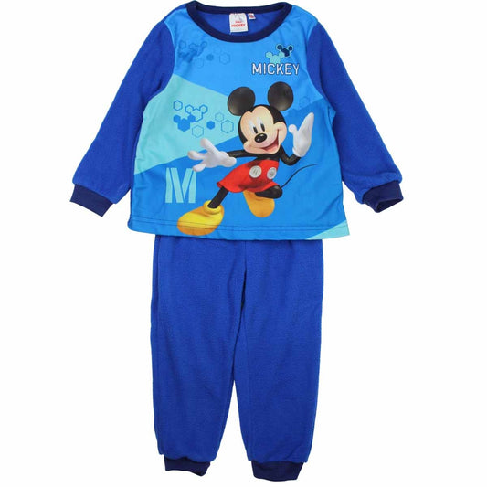 Pyjama polaire Mickey - 3A Garçon - Enfant - Bleu - 100 % Polyester - polaire - TrendyFlair