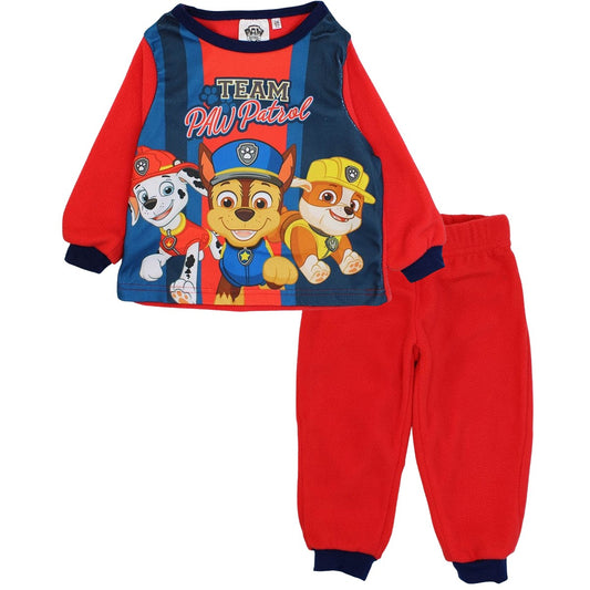 Pyjama polaire Paw Patrol - 2A Garçon - Enfant - Rouge - 100 % Polyester - polaire - TrendyFlair