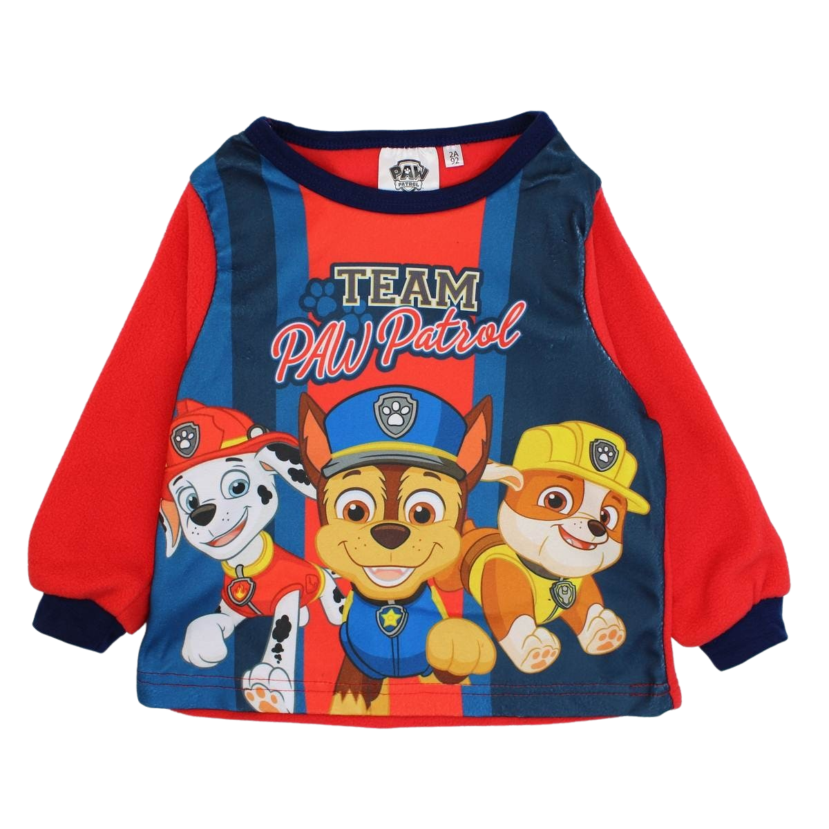 Pyjama polaire Paw Patrol - 2A Garçon - Enfant - Rouge - 100 % Polyester - polaire - TrendyFlair