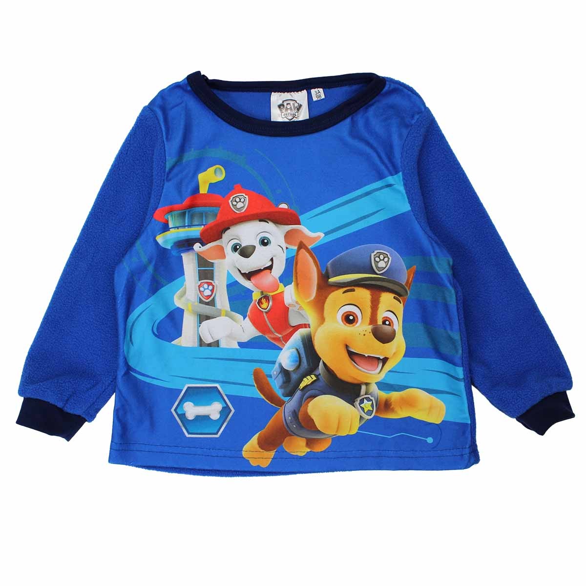 Pyjama polaire Paw Patrol - 2A Garçon - Enfant - Bleu - 100 % Polyester - polaire - TrendyFlair
