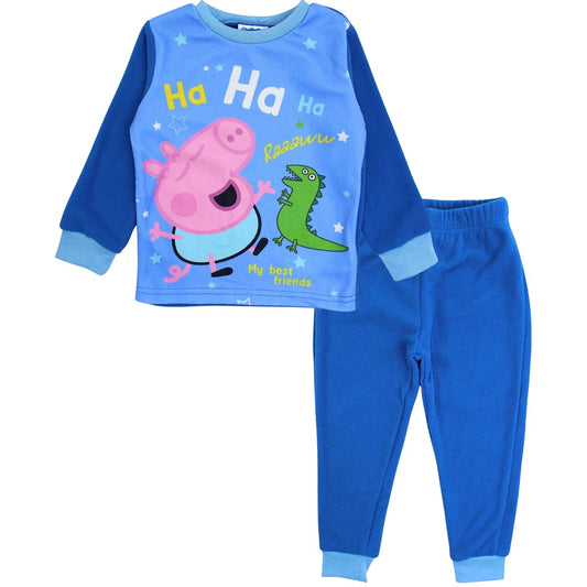 Pyjama polaire Peppa Pig - 3A Garçon - Enfant - Marine - 100 % Polyester - 190 gsm polar fleece - TrendyFlair