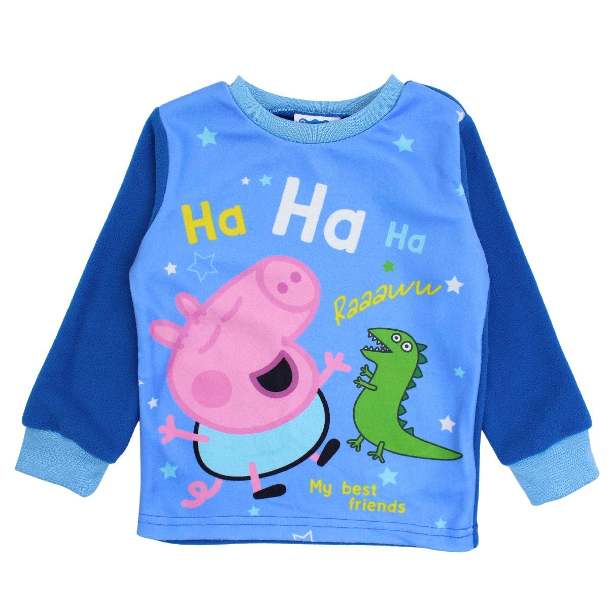 Pyjama polaire Peppa Pig - 3A Garçon - Enfant - Marine - 100 % Polyester - 190 gsm polar fleece - TrendyFlair