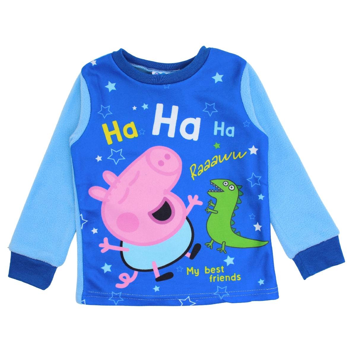 Pyjama polaire Peppa Pig - 3A Garçon - Enfant - Bleu - 100 % Polyester - 190 gsm polar fleece - TrendyFlair