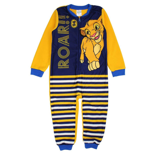 Combinaison Le Roi Lion - 4/5A Garçon - Enfant - Jaune - 100 % Polyester - 190 gsm Polaire - TrendyFlair