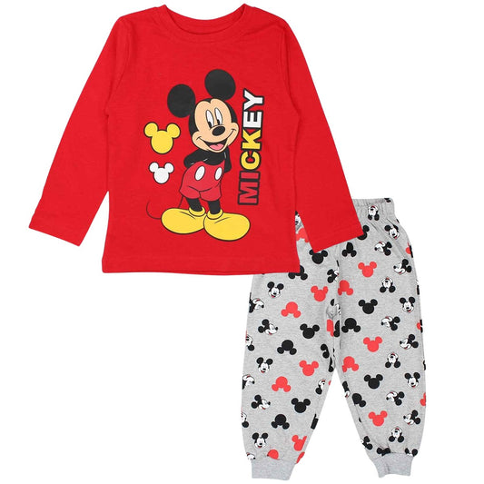 Pyjama coton Mickey - 2A Garçon - Enfant - Rouge - 100 % Coton - Pantalon: 55 % Coton - 45 % Polyester - TrendyFlair