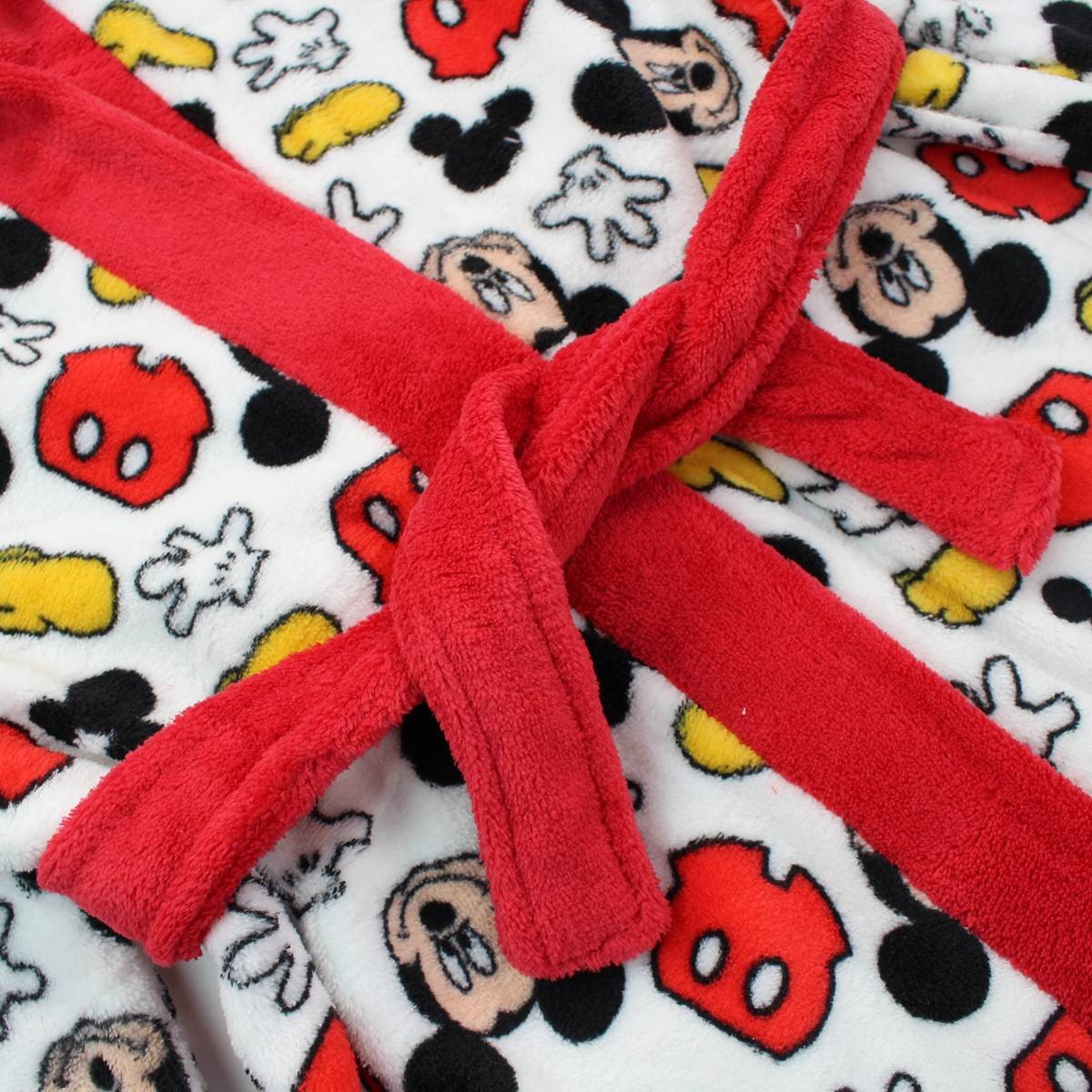 Peignoir Mickey - 3/4A Garçon - Enfant - Blanc - 100 % Polyester, 240 GSM, CORAL FLEECE - TrendyFlair
