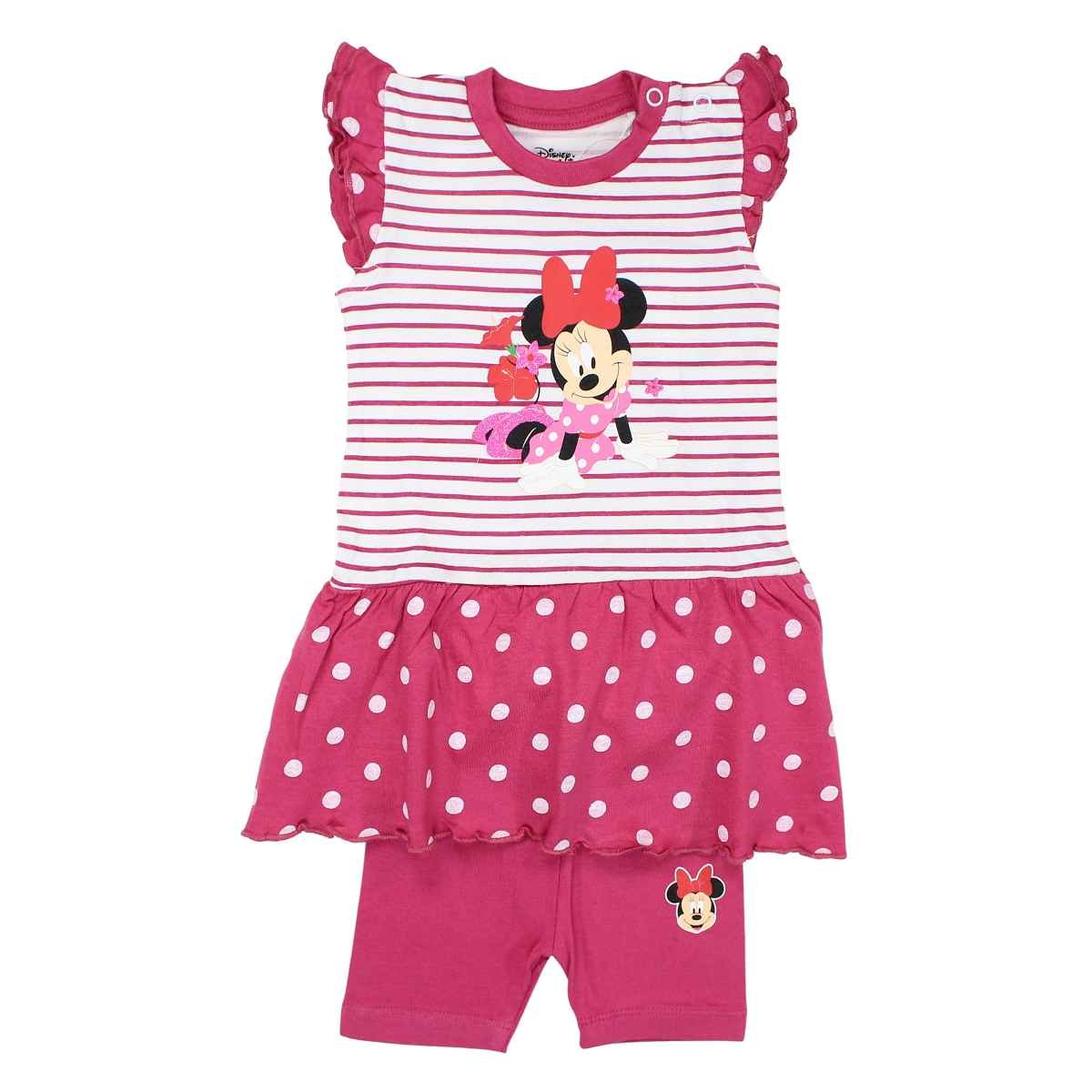 Ensemble bébé Minnie - 3M Bébé Fille - Enfant - Rose - Haut: 100 % Coton - Bas: 95 % Coton - 5 % Élasthanne - TrendyFlair