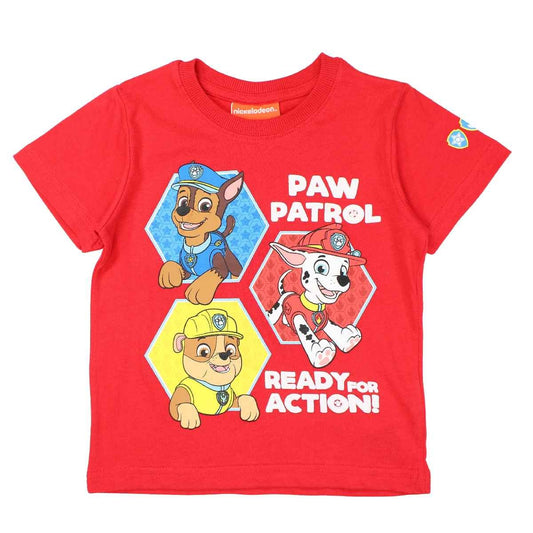 T-Shirt Paw Patrol - 4A Garçon - Enfant - Rouge - 100 % Coton - TrendyFlair