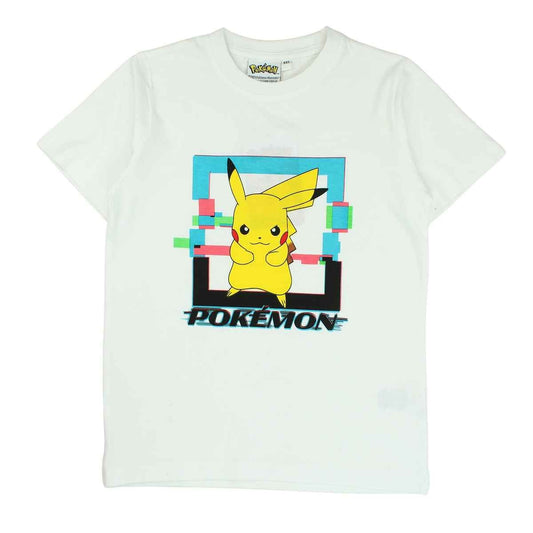 T-Shirt Pokemon - 10A Garçon - Enfant - Blanc - 100 % Coton - TrendyFlair