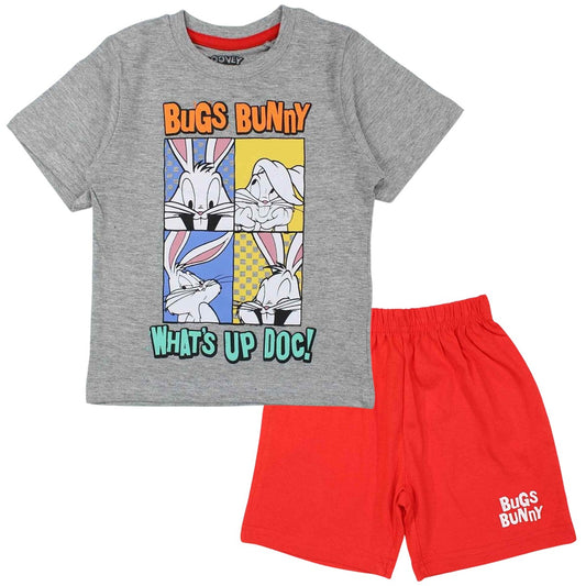 Ensemble Bugs Bunny - 2A Garçon - Enfant - Gris - 100 % Coton - Short : 90 % Coton - 10 % viscose - TrendyFlair