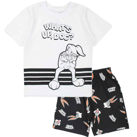 Ensemble Looney Tunes - 2A Garçon - Enfant - Blanc - 100 % Coton - TrendyFlair