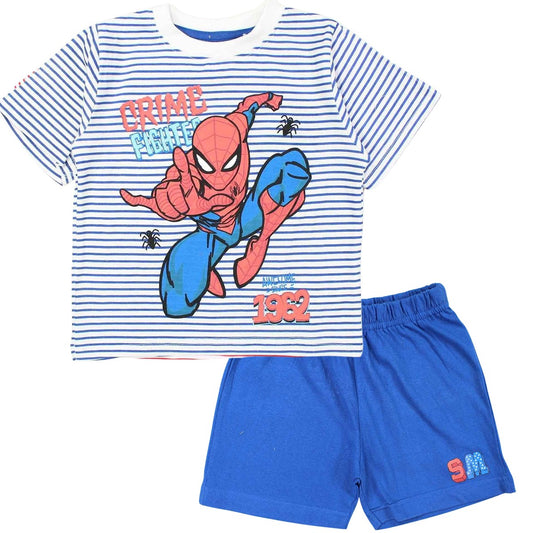Ensemble Spiderman - 3A Garçon - Enfant - Bleu - 100 % Coton - TrendyFlair