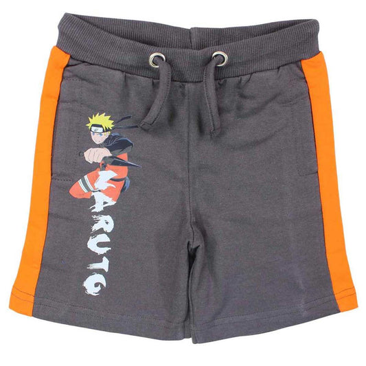 Short Naruto - 4/6A Garçon - Enfant - Gris - 100 % Coton - TrendyFlair