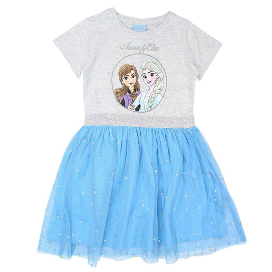 Robe La Reine des Neiges - 2A Fille - Enfant - Bleu - 98 % Coton - 2 % Polyester - TrendyFlair