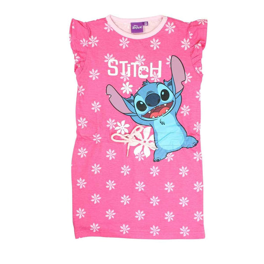 Robe Lilo Stitch - 4A Fille - Enfant - Fushia - 100 % Coton - TrendyFlair
