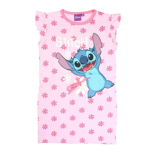 Robe Lilo Stitch - 4A Fille - Enfant - Rose - 100 % Coton - TrendyFlair
