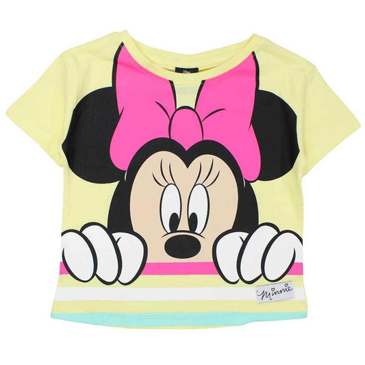 T-Shirt Minnie - 5A Fille - Enfant - Jaune - 100 % Coton - TrendyFlair