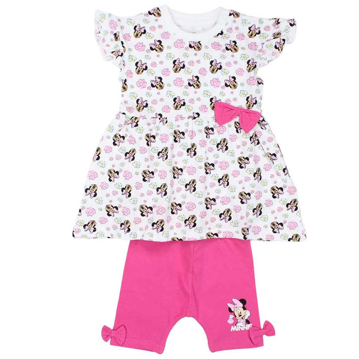 Ensemble bébé Minnie - 6M Bébé Fille - Enfant - Fushia - Haut: 100 % Coton - Bas: 95 % Coton - 5 % Élasthanne - TrendyFlair