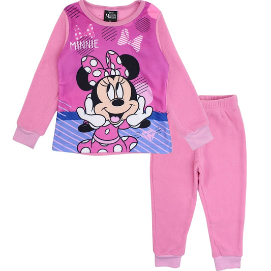 Pyjama polaire Minnie - 3A Fille - Enfant - Rose - 100 % Polyester - 190 gsm polar fleece - TrendyFlair