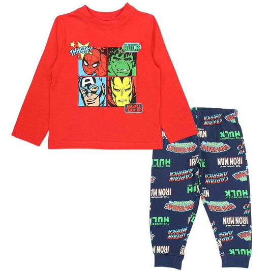 Pyjama coton Avengers - 3A Garçon - Enfant - Rouge - 100 % Coton - TrendyFlair