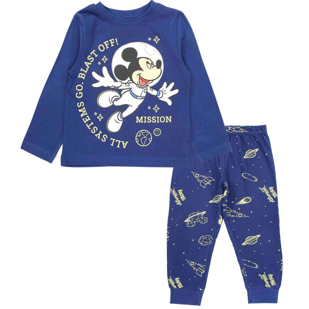 Pyjama coton Mickey - 3A Garçon - Enfant - Marine - 100 % Coton - 160 gsm - TrendyFlair