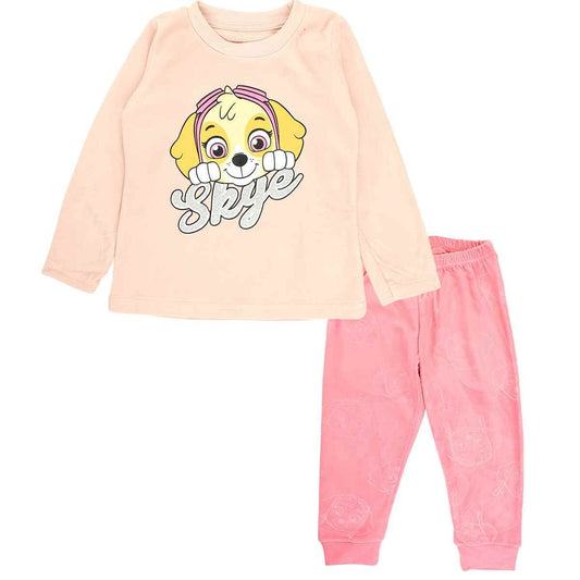 Pyjama velours Paw Patrol - 2/3A Fille - Enfant - Rose - 100% Polyester, VELOUR 160 GSM - TrendyFlair