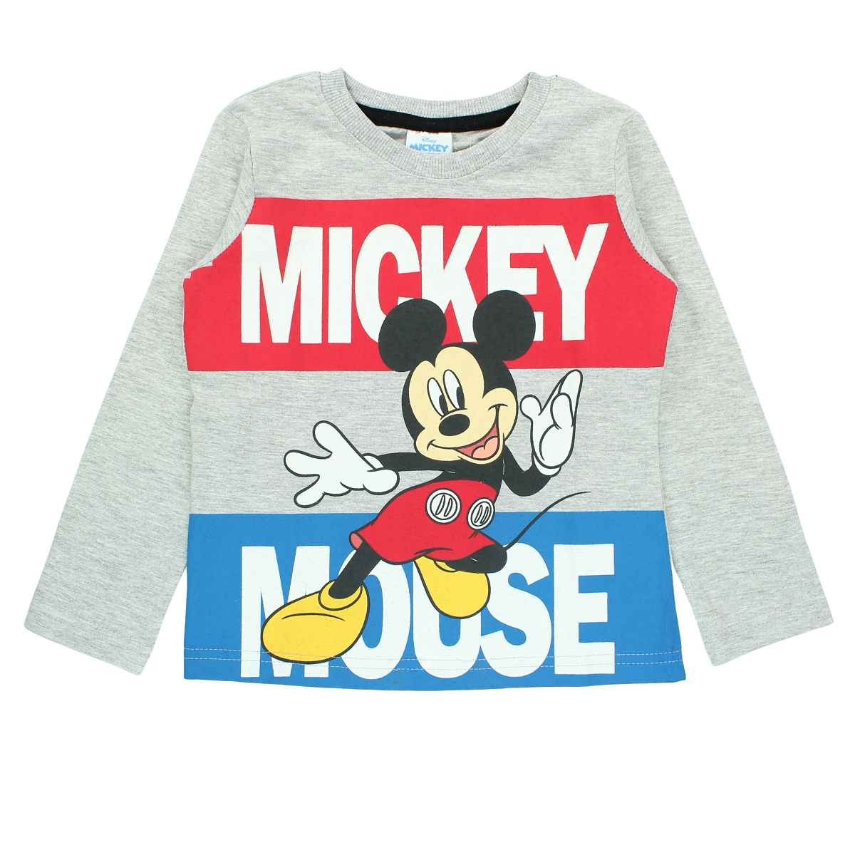 T-Shirt Mickey - 5A Garçon - Enfant - Gris - 93 % Coton - 7 % Polyester - TrendyFlair
