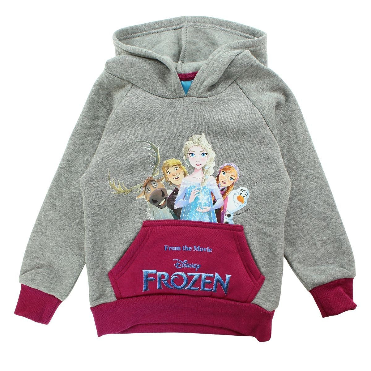Sweat capuche La Reine des Neiges - 3A Fille - Enfant - Gris - 100 % Polyester - 240 gsm - TrendyFlair