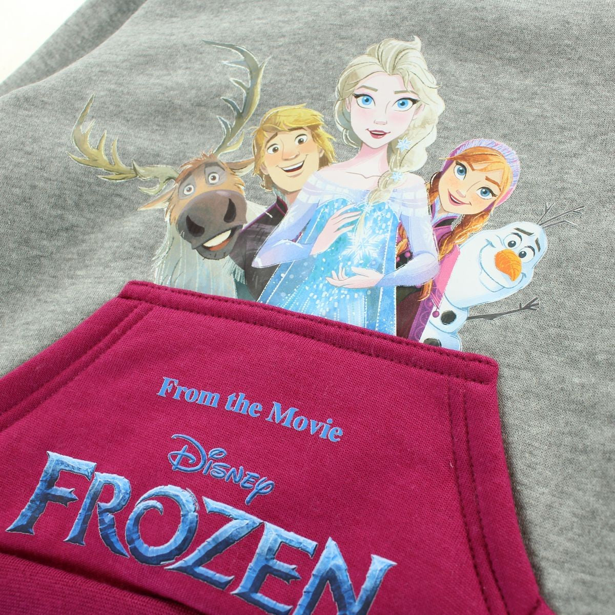 Sweat capuche La Reine des Neiges - 3A Fille - Enfant - Gris - 100 % Polyester - 240 gsm - TrendyFlair