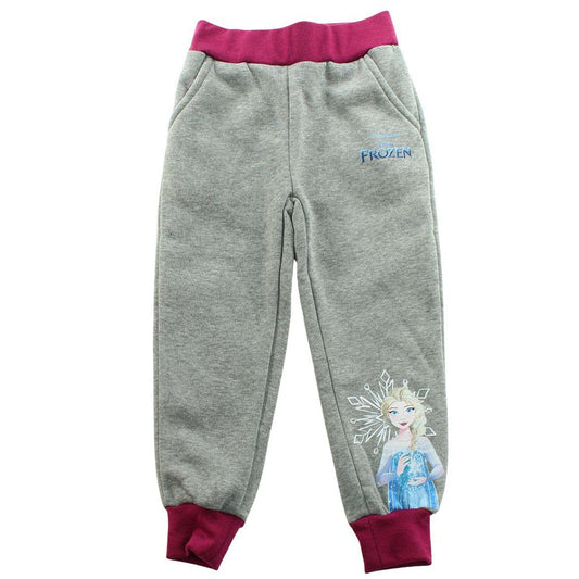 Pantalon de jogging La Reine des Neiges - 2A Fille - Enfant - Gris - 100 % Polyester - 240 gsm - TrendyFlair