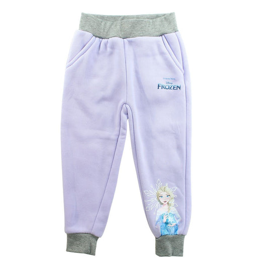 Pantalon de jogging La Reine des Neiges - 2A Fille - Enfant - Violet - 100 % Polyester - 240 gsm - TrendyFlair