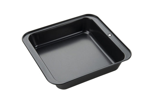 Moule à gâteau carré avec revêtement anti-adhésif - Convient aux fours | 20 x 20 cm | Noir | TRENDYFLAIR